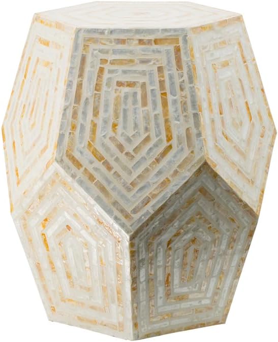 Cream  Hexagonal Stool