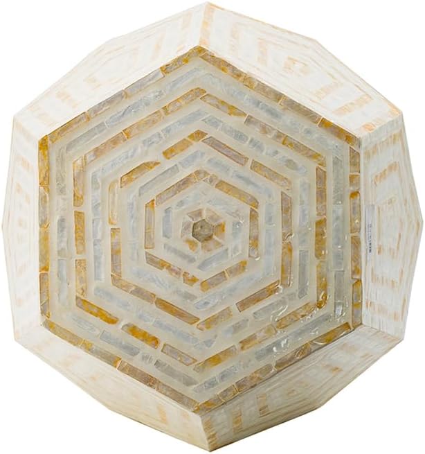 Cream  Hexagonal Stool