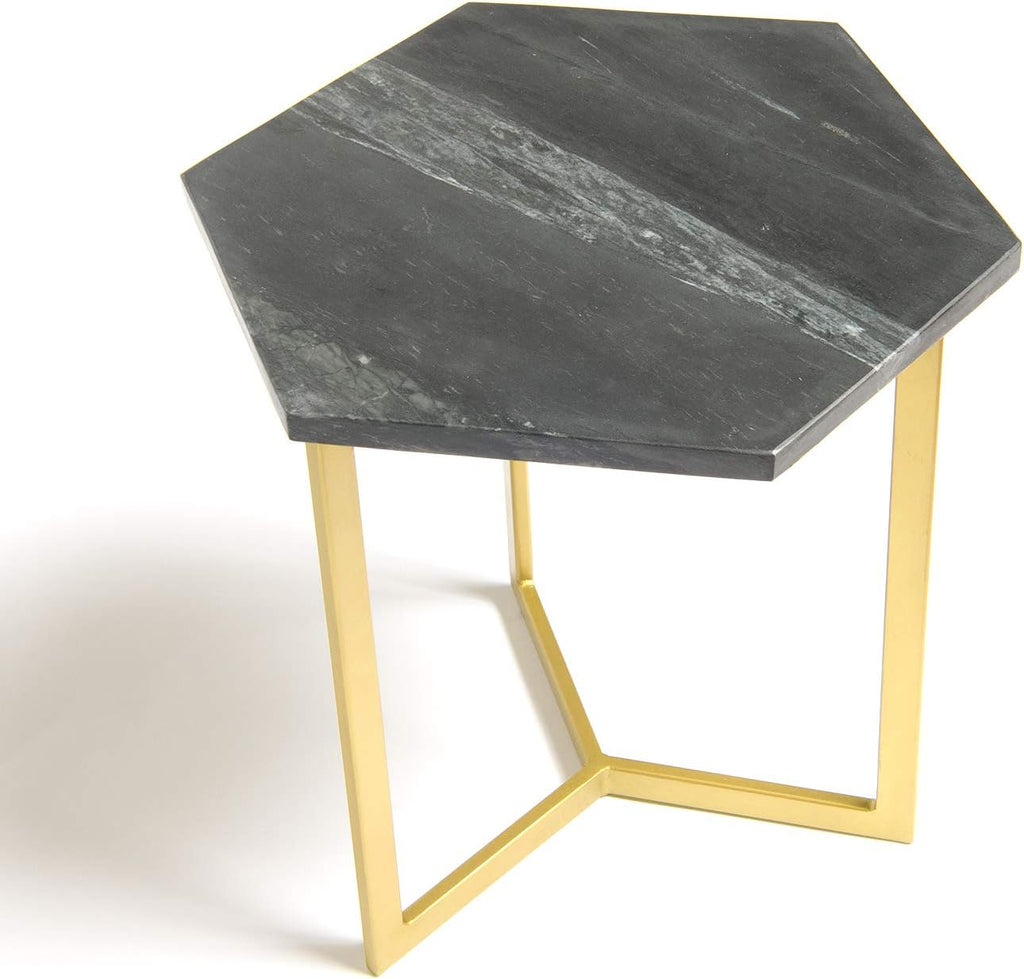 Black Marble Hexagon Table