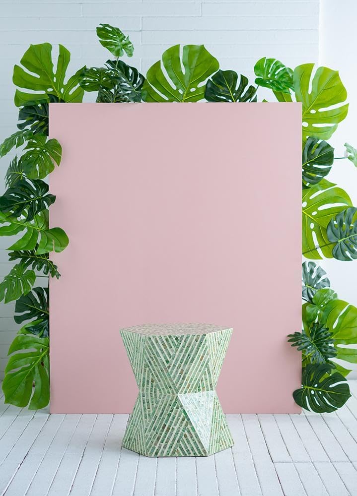 Green Hexagon Accent Stool