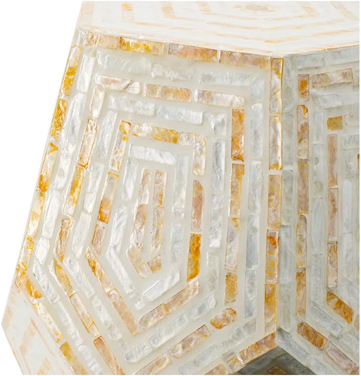 Cream  Hexagonal Stool