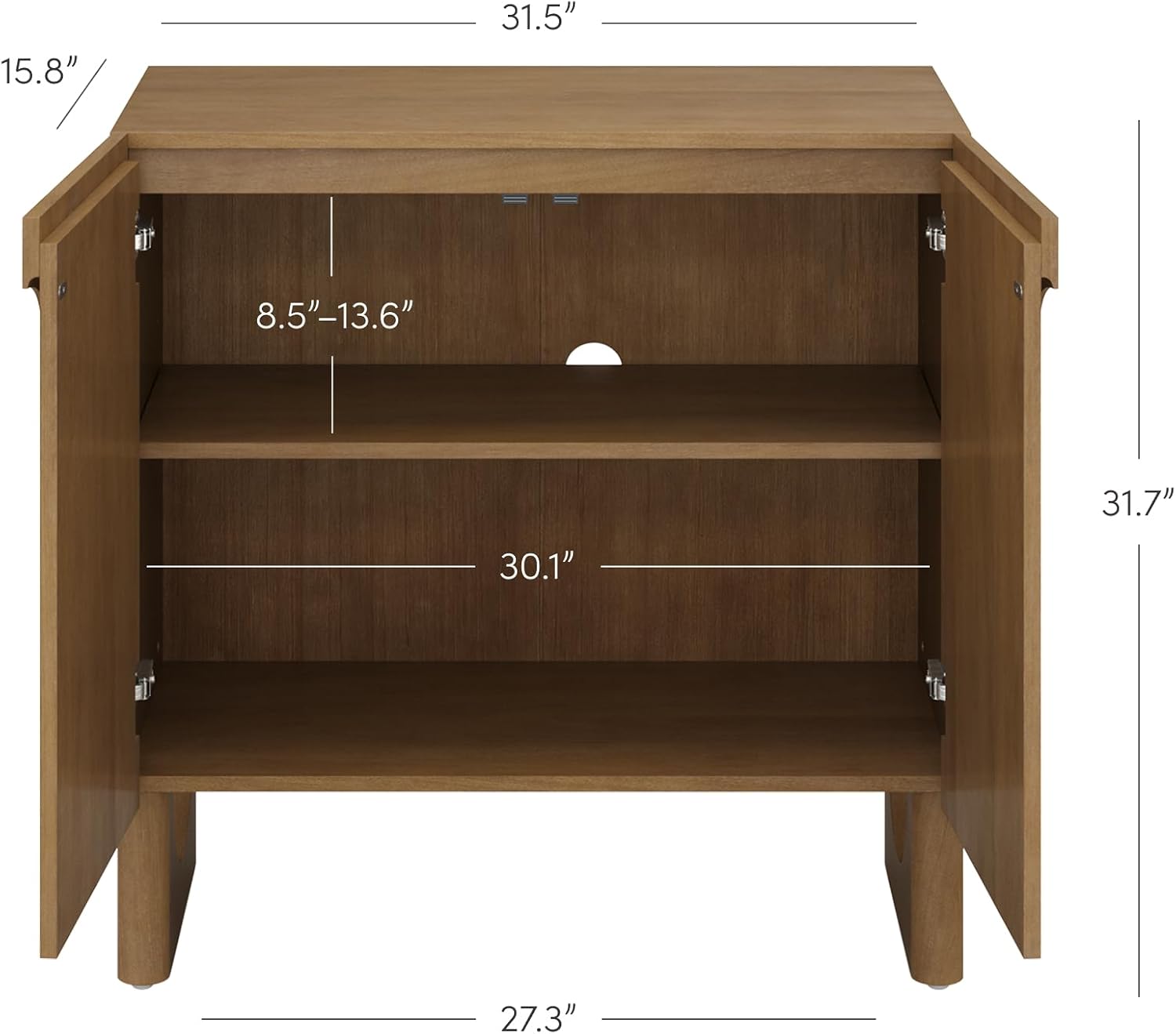 Light Brown Wood Credenza