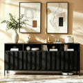 70" Black Farmhouse Sideboard Credenza