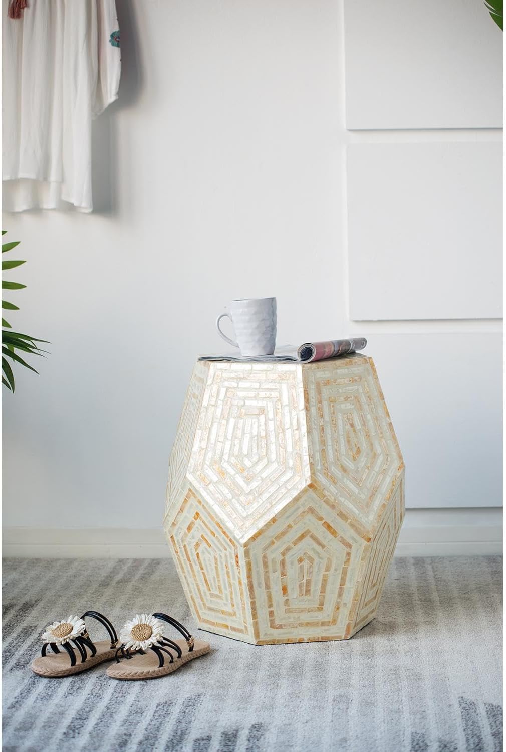 Pentagonal Accent Side Table