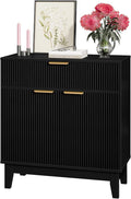 Black Fluted Sideboard Cabinet