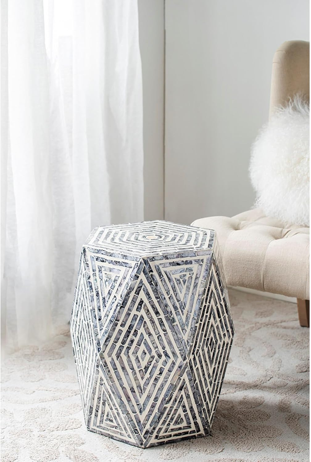 Hexagon Accent Stool