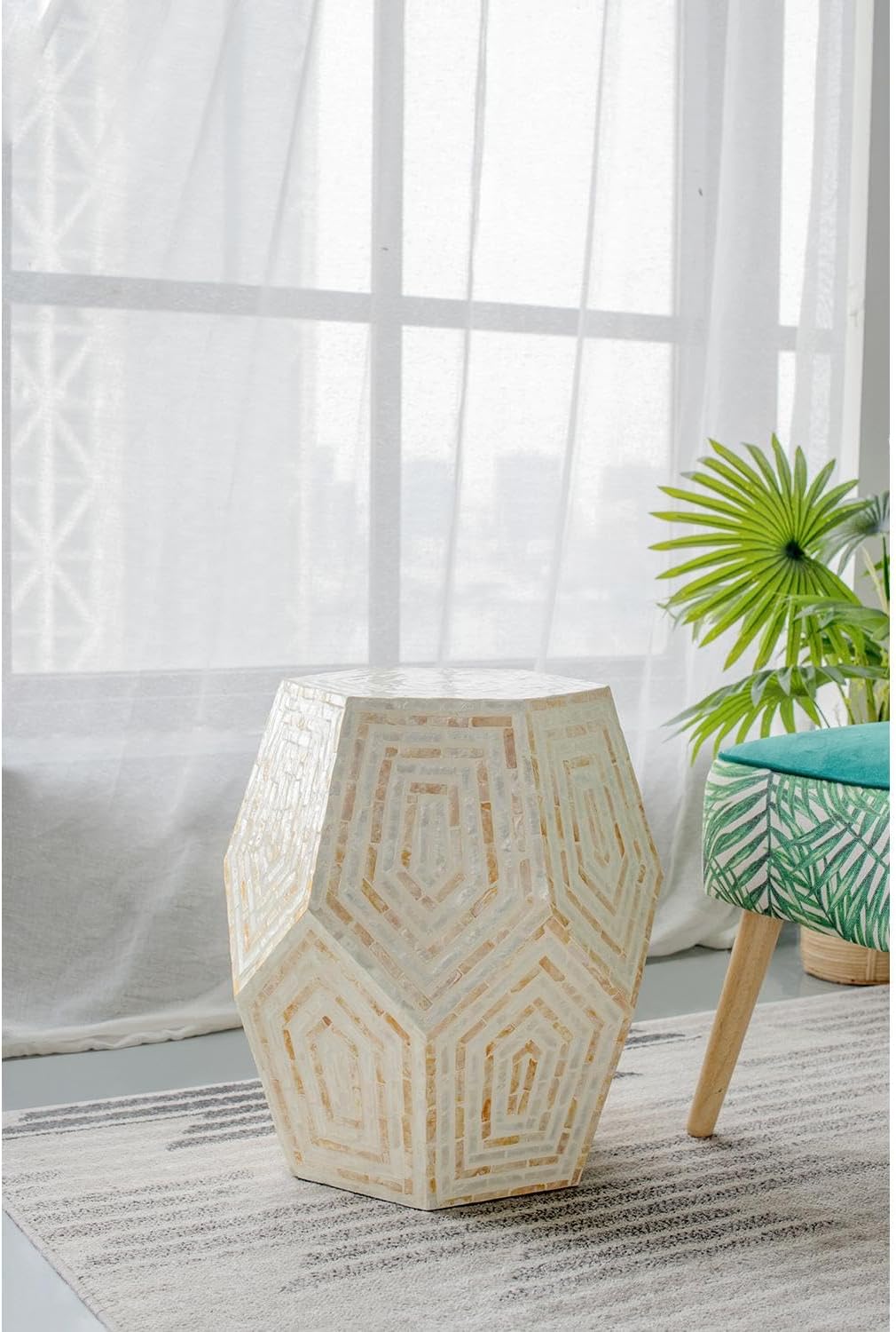 Pentagonal Accent Side Table
