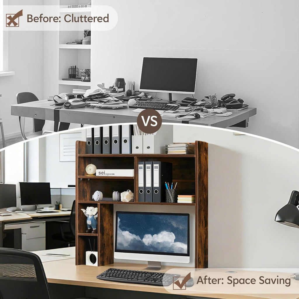 Wooden Desk Storage Hutch
