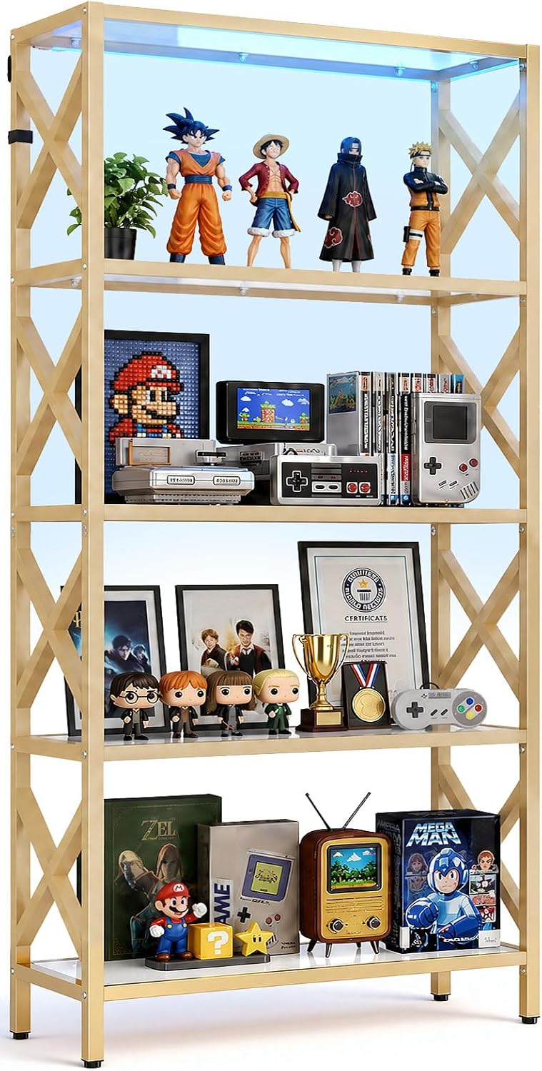 Glass 5-Tier Display Shelf