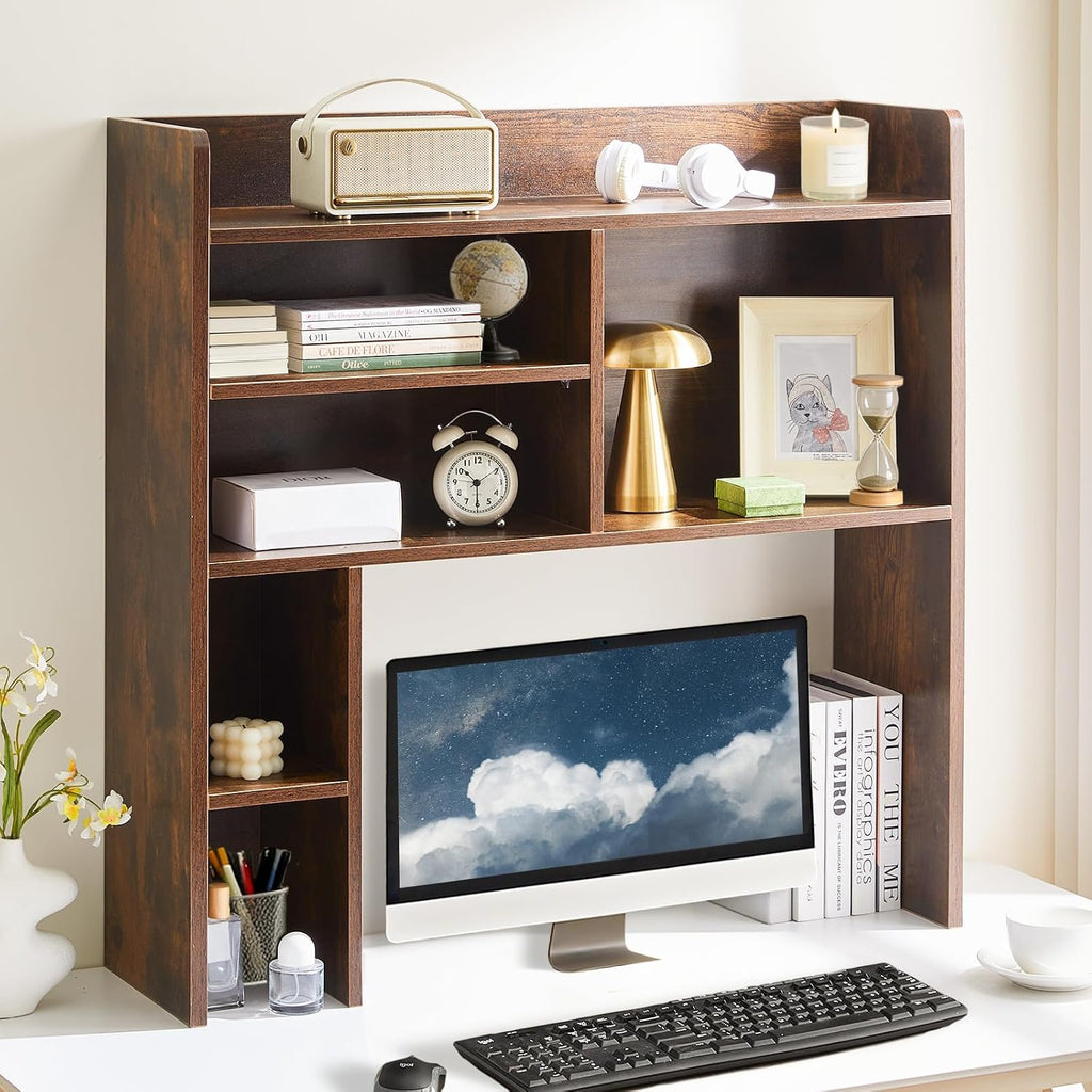 Wooden Desk Storage Hutch