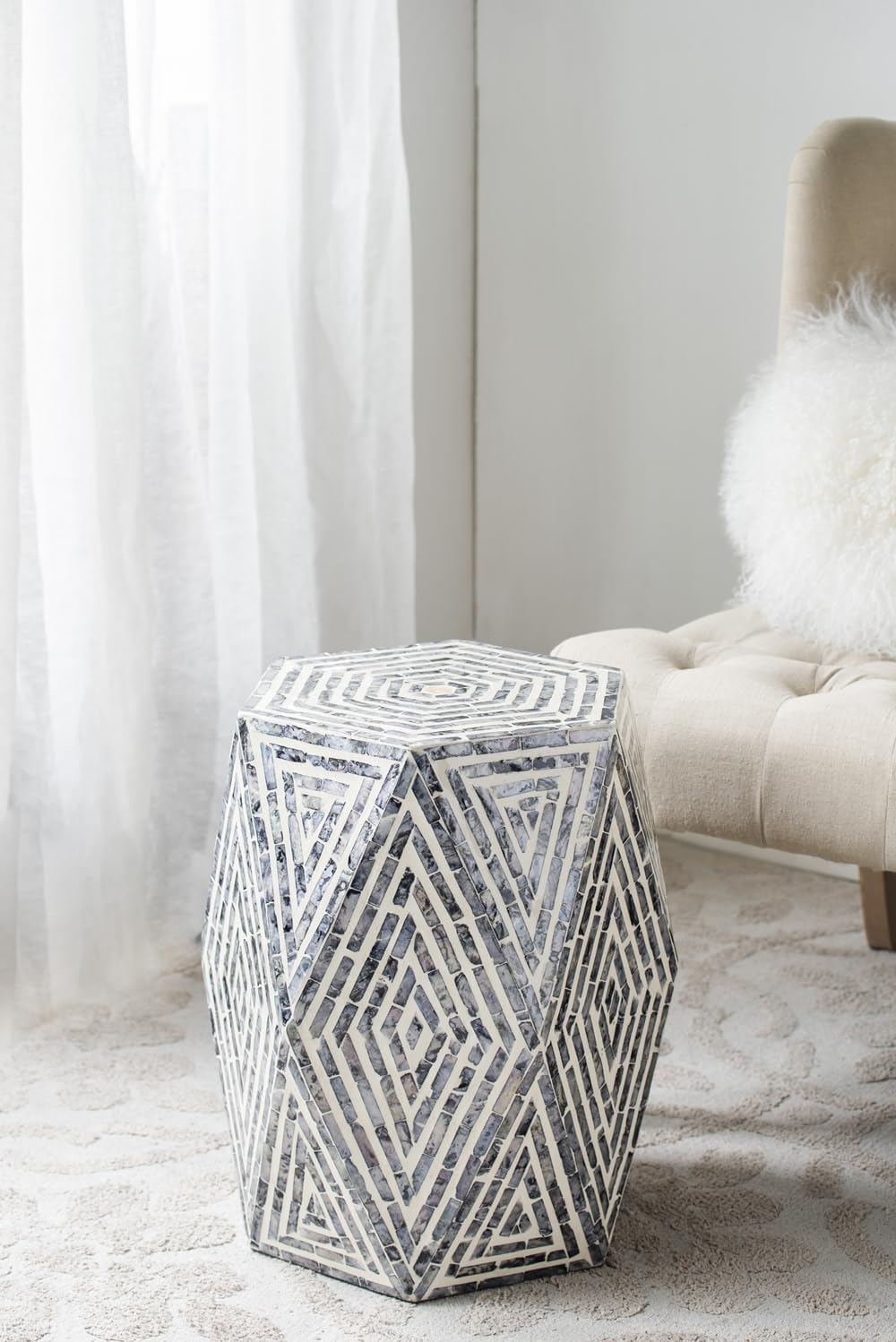 Hexagon Accent Side Table