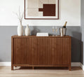 Fluted Wood Sideboard Credenza