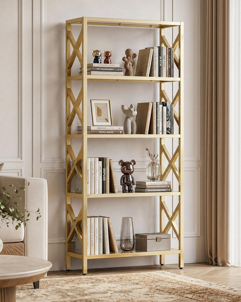Glass 5-Tier Display Shelf