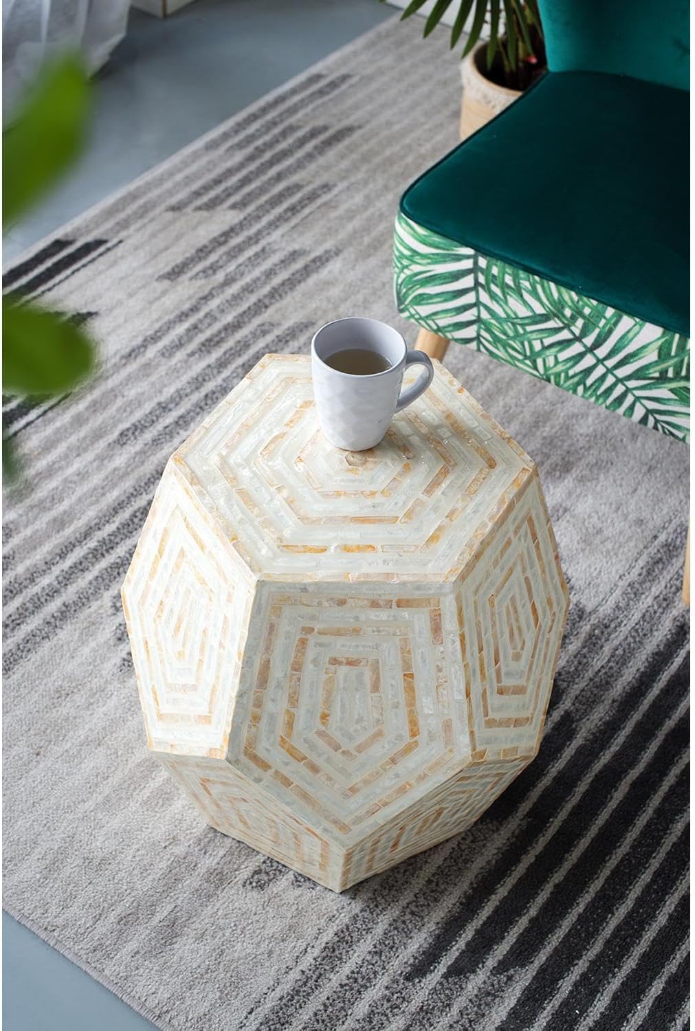Pentagonal Accent Side Table