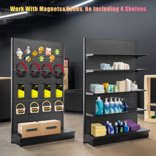 4x6.5Ft Freestanding Pegboard Display Rack