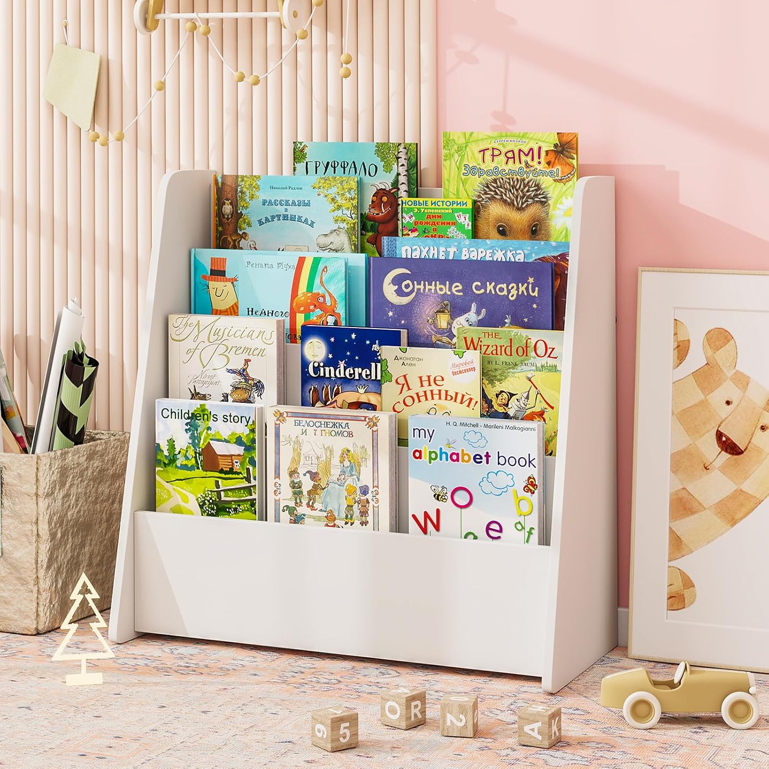 White Kids Bookcase