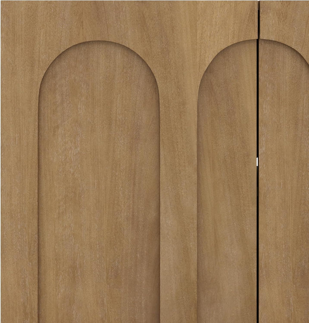 Light Brown Wood Credenza