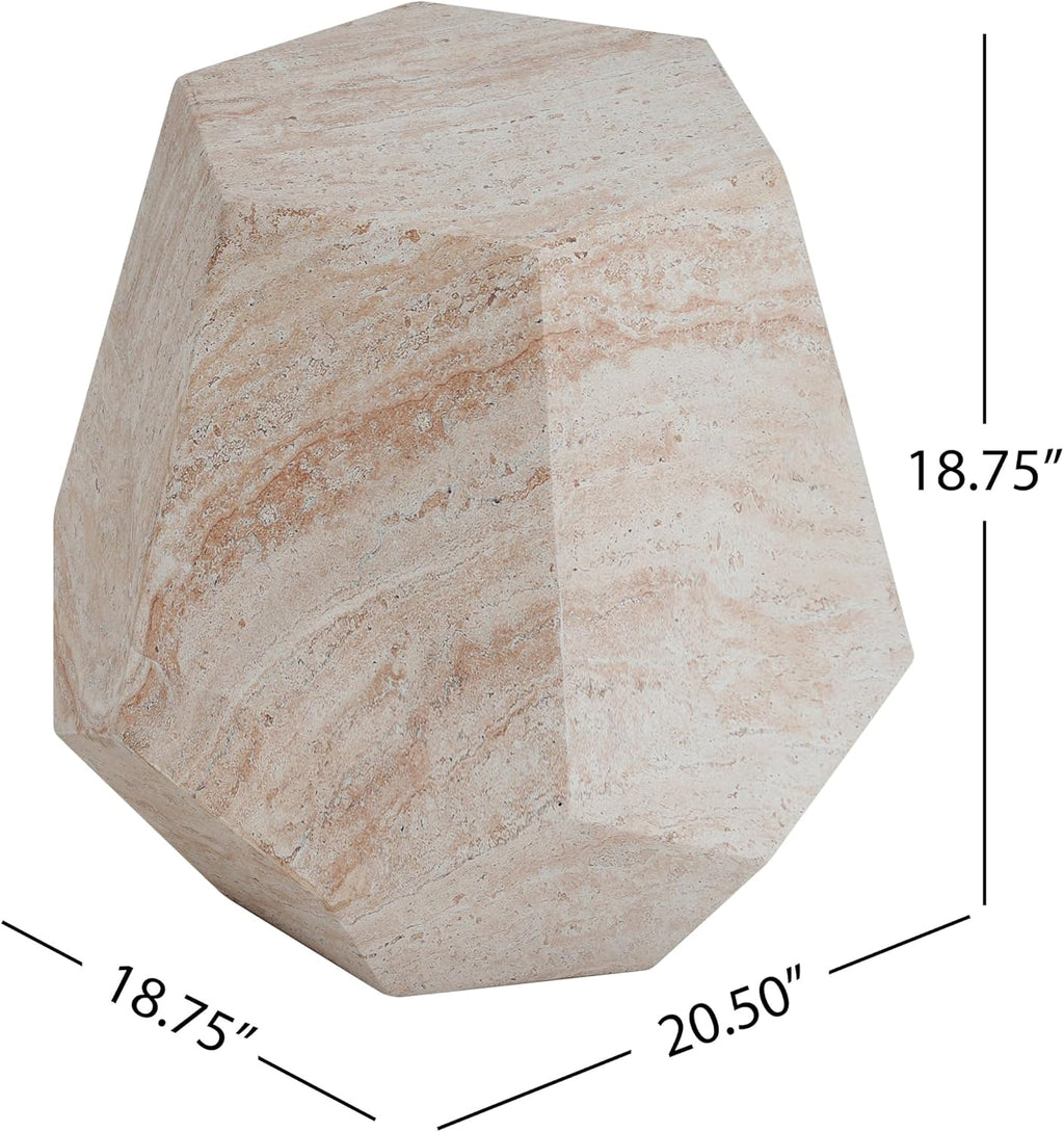 Beige Hexagonal Coffee Table