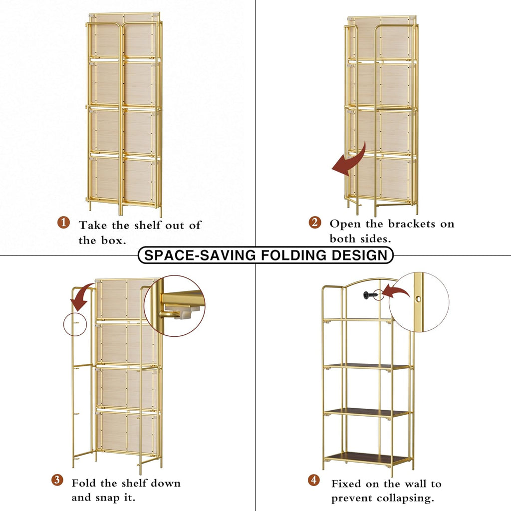 Gold Foldable Bookshelf