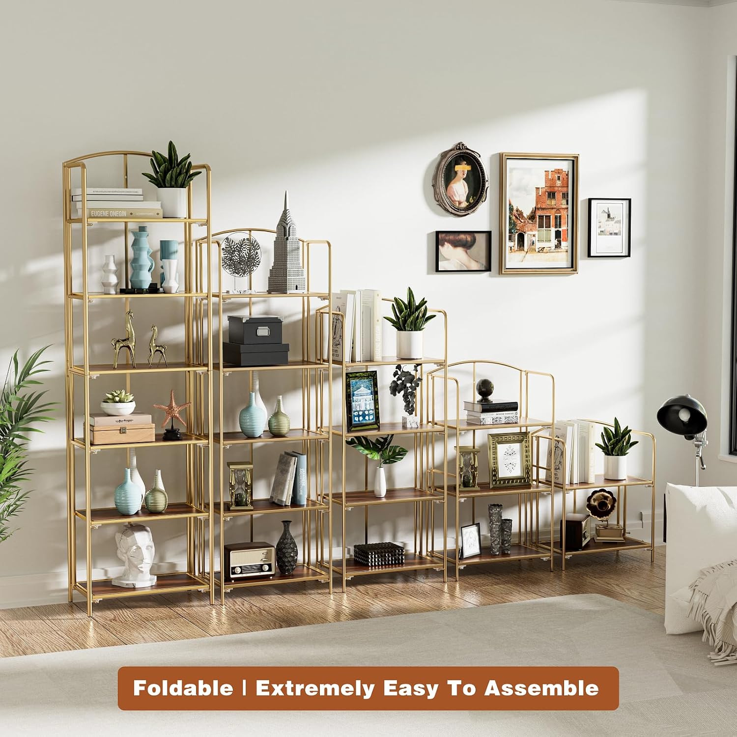 Gold Foldable Bookshelf